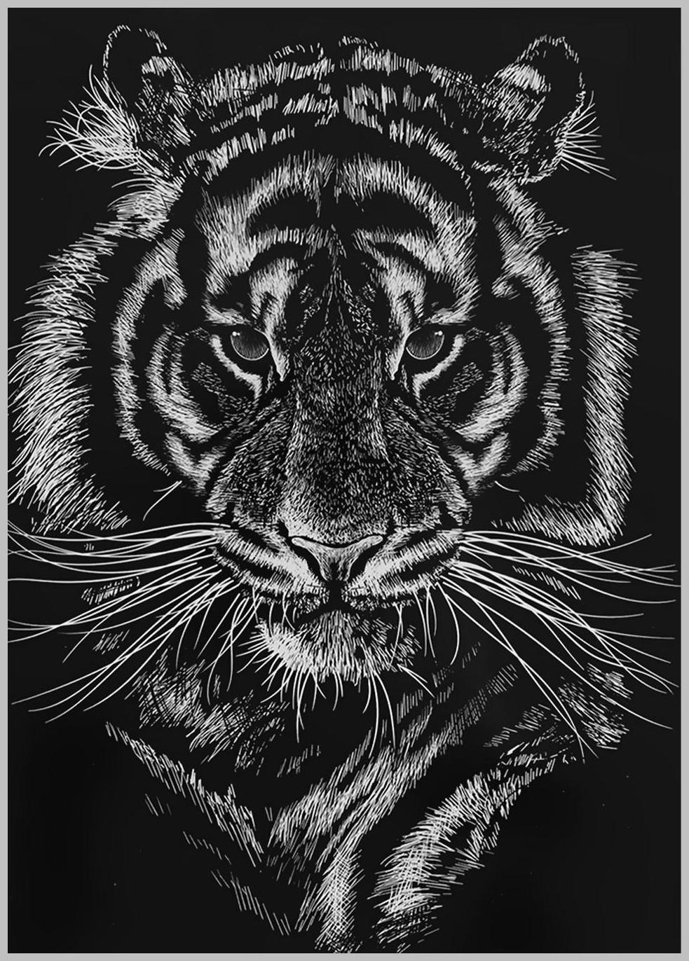 Термотрансфер «Портрет тигра», 22 × 28 см