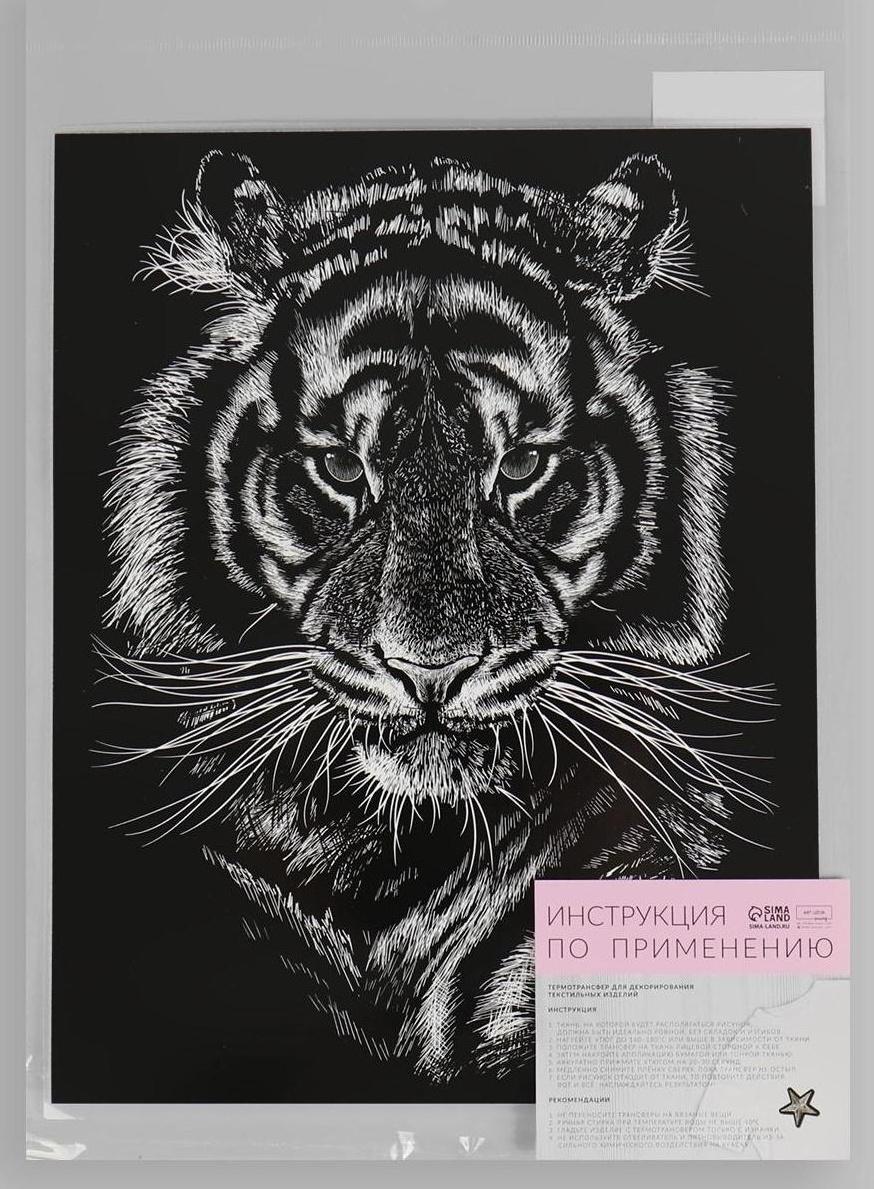 Термотрансфер «Портрет тигра», 22 × 28 см