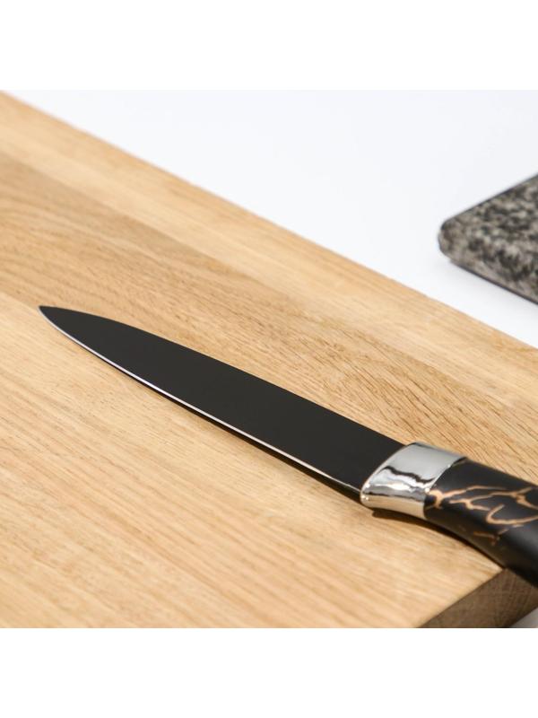 Нож Доляна «Энергия», универсальный, лезвие 12,5 см, цвет чёрный