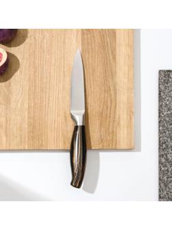 Нож кухонный Доляна Zeus, овощной, 9,5 см, цвет чёрный