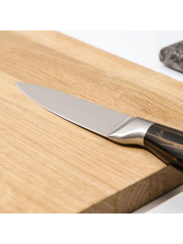 Нож кухонный Доляна Zeus, овощной, 9,5 см, цвет чёрный