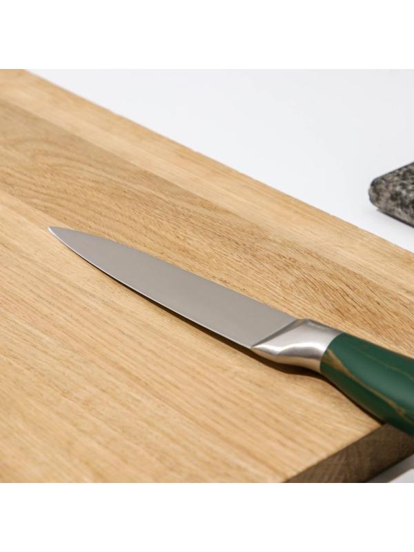 Нож кухонный Доляна Zeus, универсальный, 12,5 см, цвет изумрудный