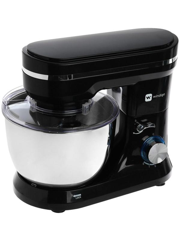 Миксер Windigo WMR-01, планетарный, 1000 Вт, 4.5 л, 8 скоростей, 3 насадки, чёрный