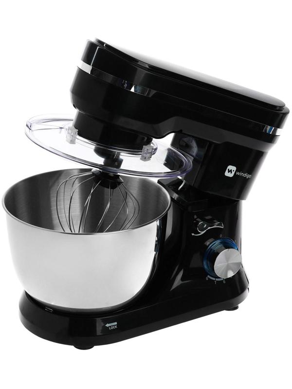 Миксер Windigo WMR-01, планетарный, 1000 Вт, 4.5 л, 8 скоростей, 3 насадки, чёрный