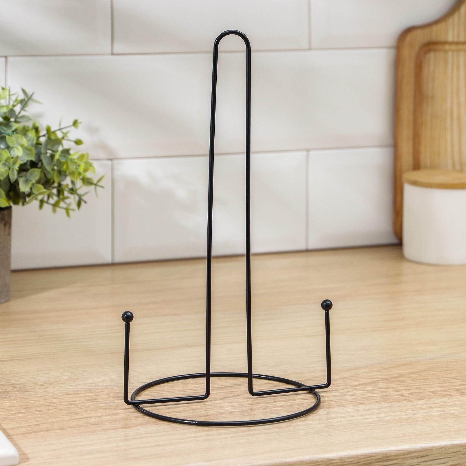 Подставка под бумажные полотенца Доляна, 15×13,5×28 см, цвет чёрный