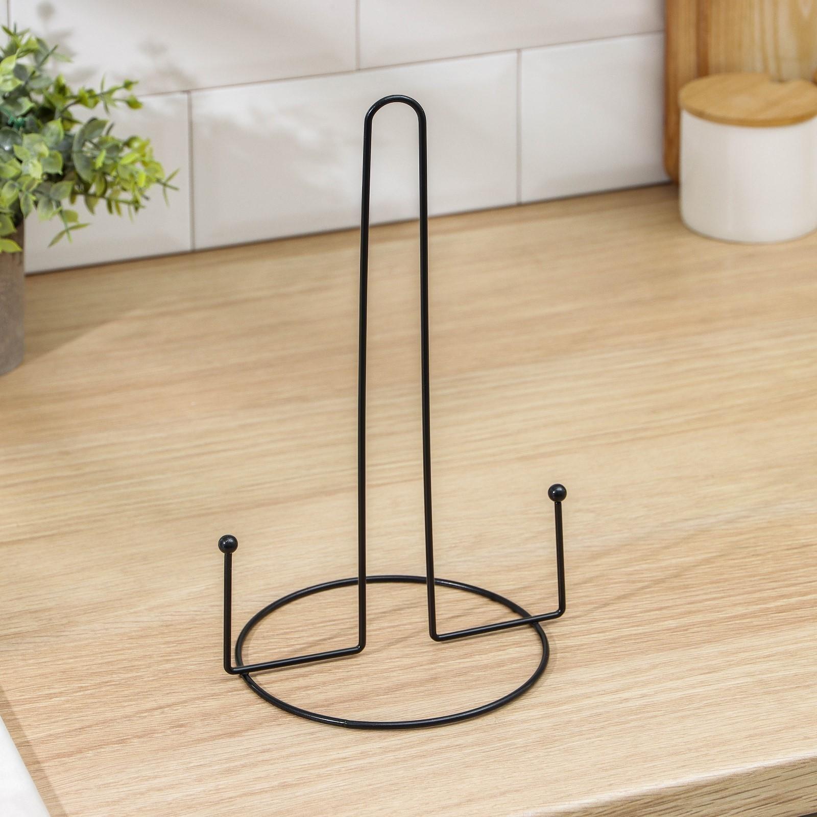 Подставка под бумажные полотенца Доляна, 15×13,5×28 см, цвет чёрный