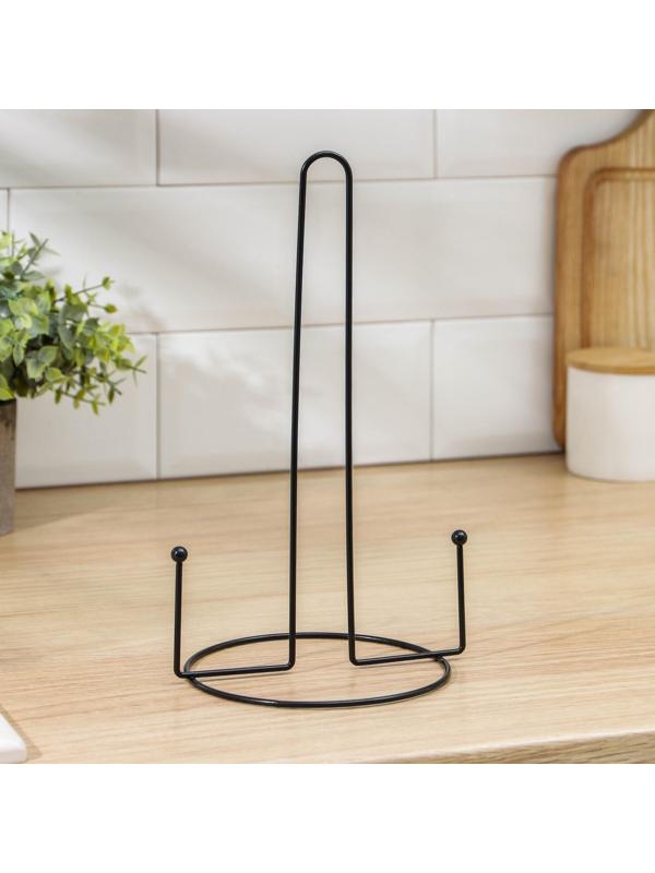 Подставка под бумажные полотенца Доляна, 15×13,5×28 см, цвет чёрный