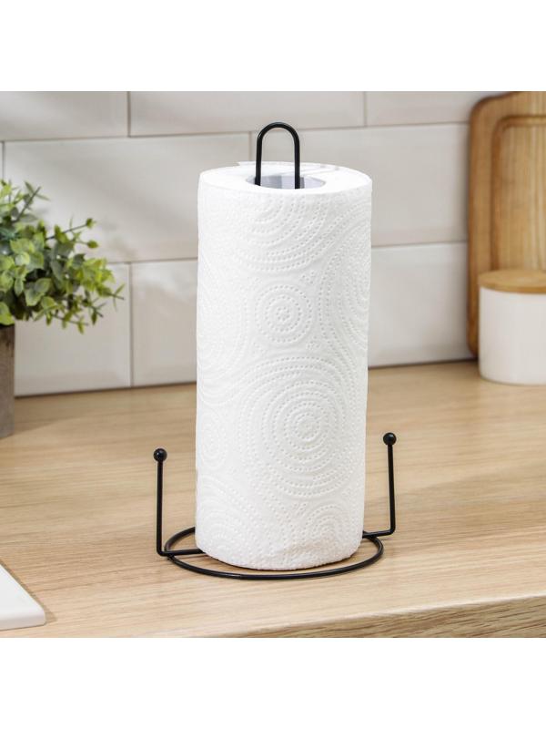 Подставка под бумажные полотенца Доляна, 15×13,5×28 см, цвет чёрный