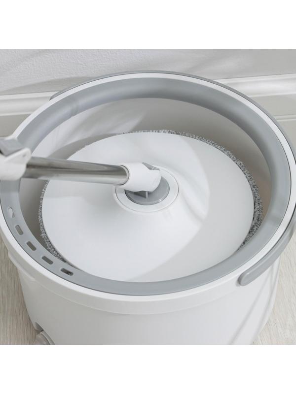 Швабра с отжимом и ведро, насадка из микрофибры, компактный