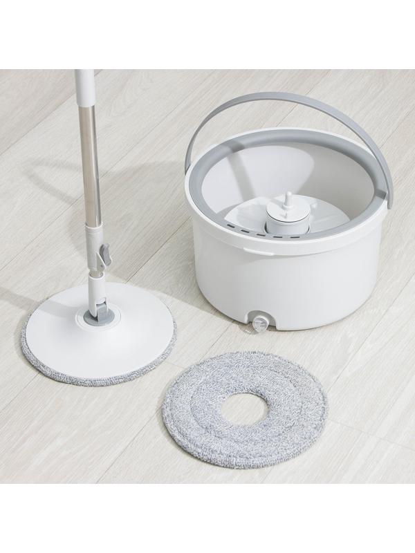 Швабра с отжимом и ведро, насадка из микрофибры, компактный