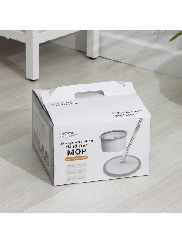 Швабра с отжимом и ведро, насадка из микрофибры, компактный