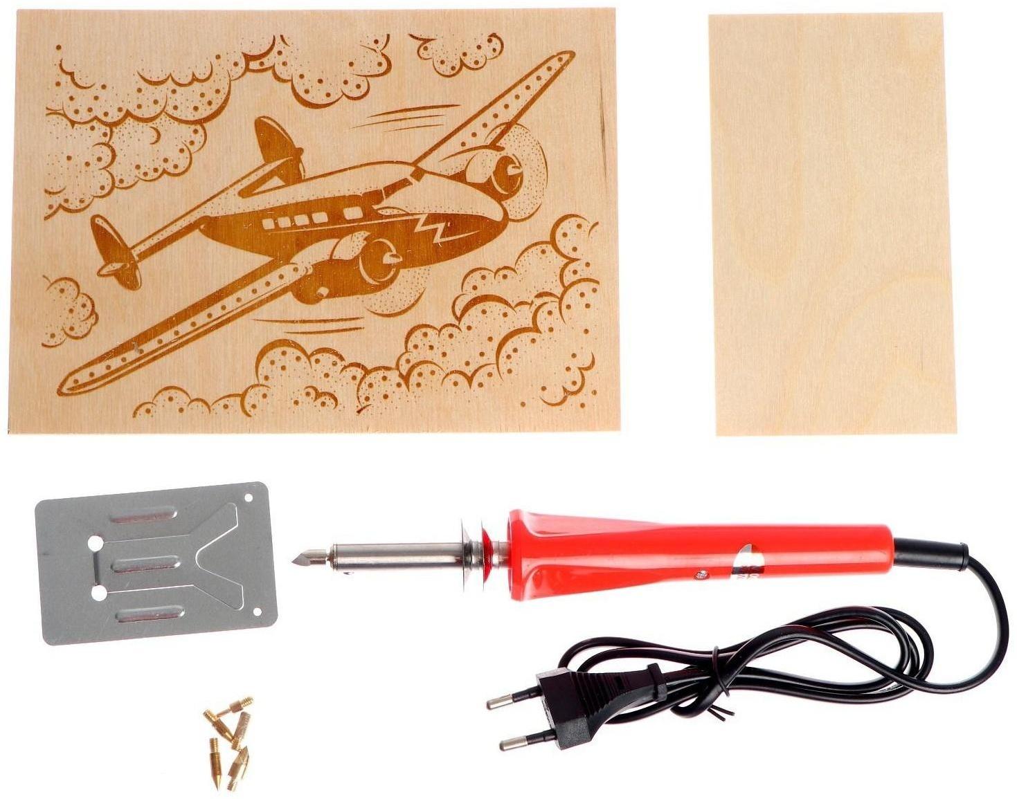 Набор для выжигания по дереву (аппарат с насадками, доски 2 шт.)