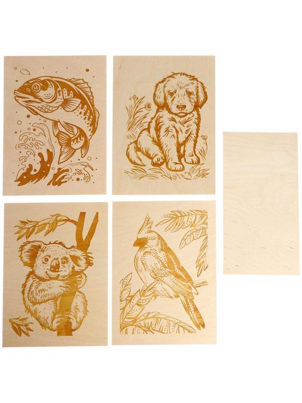 Набор для выжигания по дереву (аппарат с насадками, доски 5 шт.)