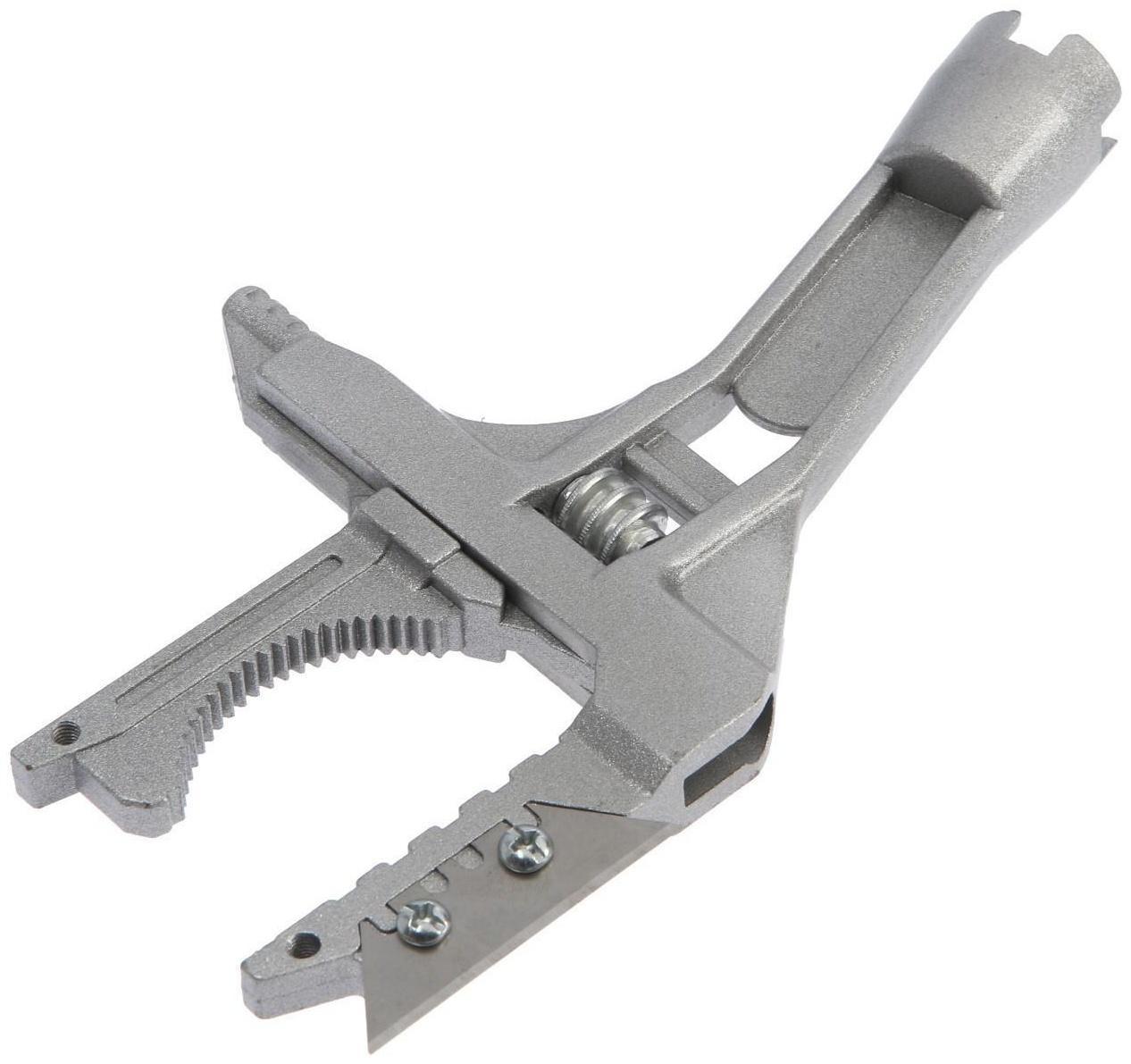 Ключ разводной сантехнический ТУНДРА, укороченная рукоятка, раскрытие губок до 80 мм, 225 мм