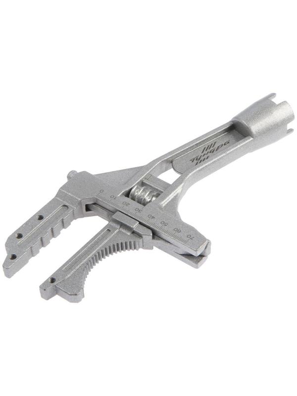 Ключ разводной сантехнический ТУНДРА, укороченная рукоятка, раскрытие губок до 80 мм, 225 мм