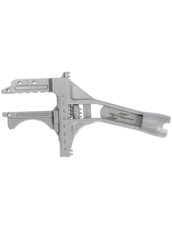 Ключ разводной сантехнический ТУНДРА, укороченная рукоятка, раскрытие губок до 80 мм, 225 мм