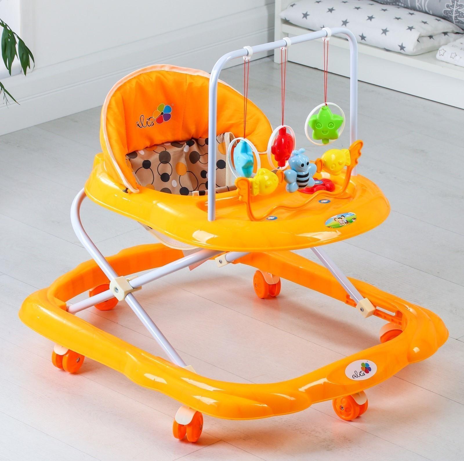 Ходунки «BUGGY», оранжевый, 6 колес, муз., свет