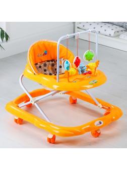 Ходунки «BUGGY», оранжевый, 6 колес, муз., свет