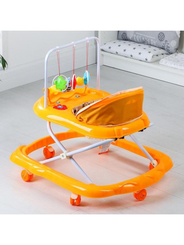 Ходунки «BUGGY», оранжевый, 6 колес, муз., свет