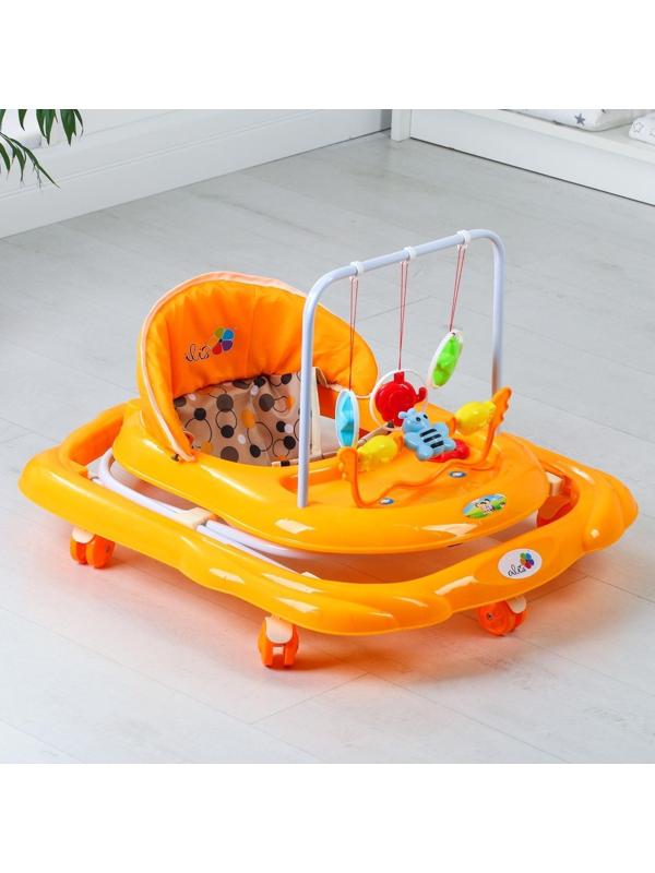 Ходунки «BUGGY», оранжевый, 6 колес, муз., свет