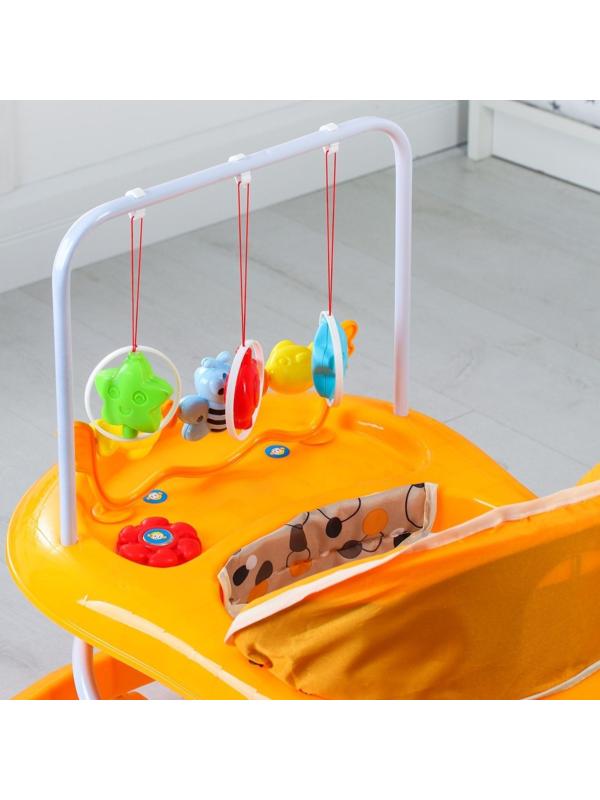 Ходунки «BUGGY», оранжевый, 6 колес, муз., свет