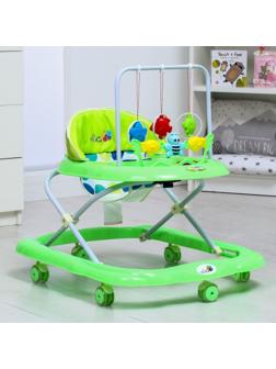 Ходунки «BUGGY C», зеленый, 6 силик. колес, муз., свет