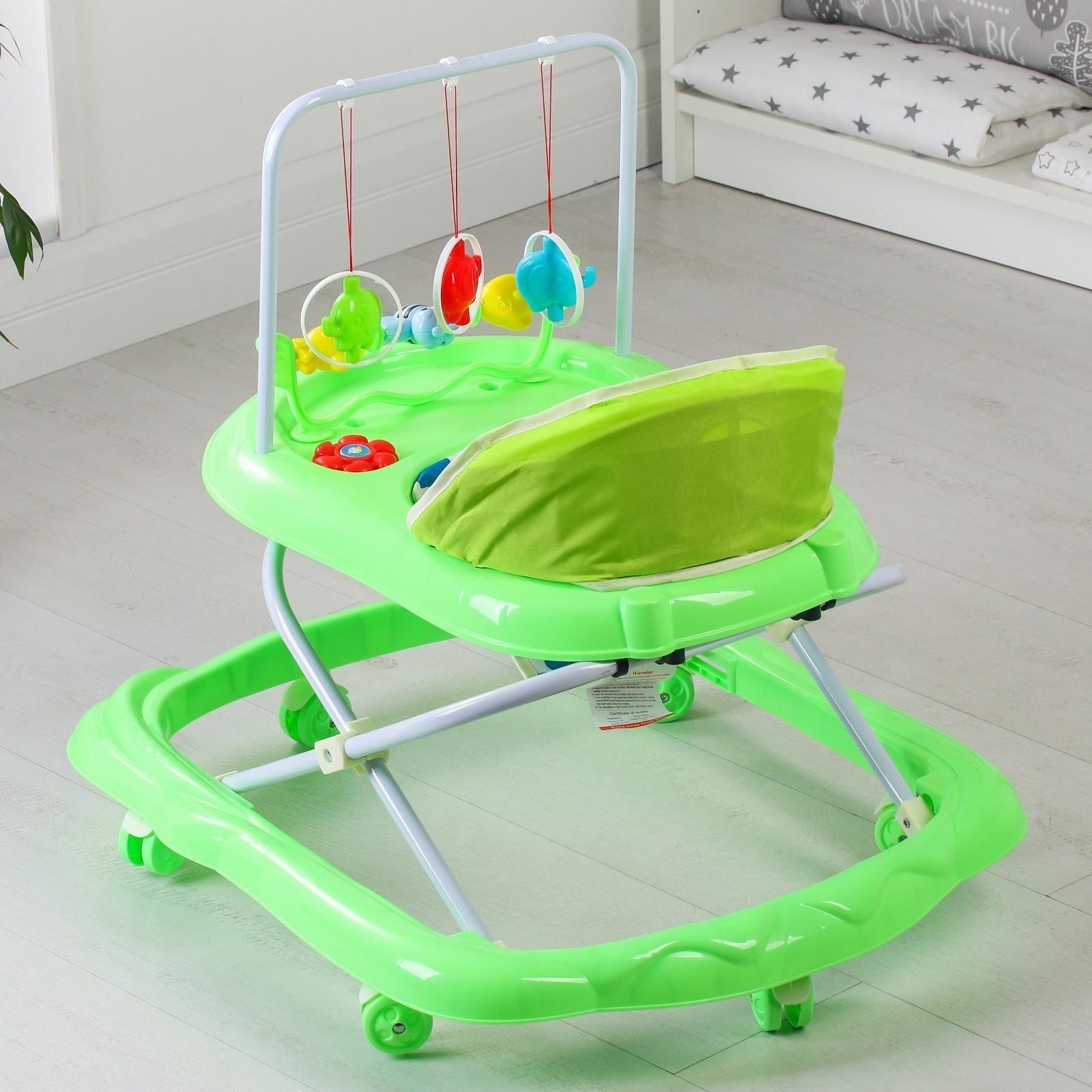 Ходунки «BUGGY», зеленый, 6 колес, муз., свет