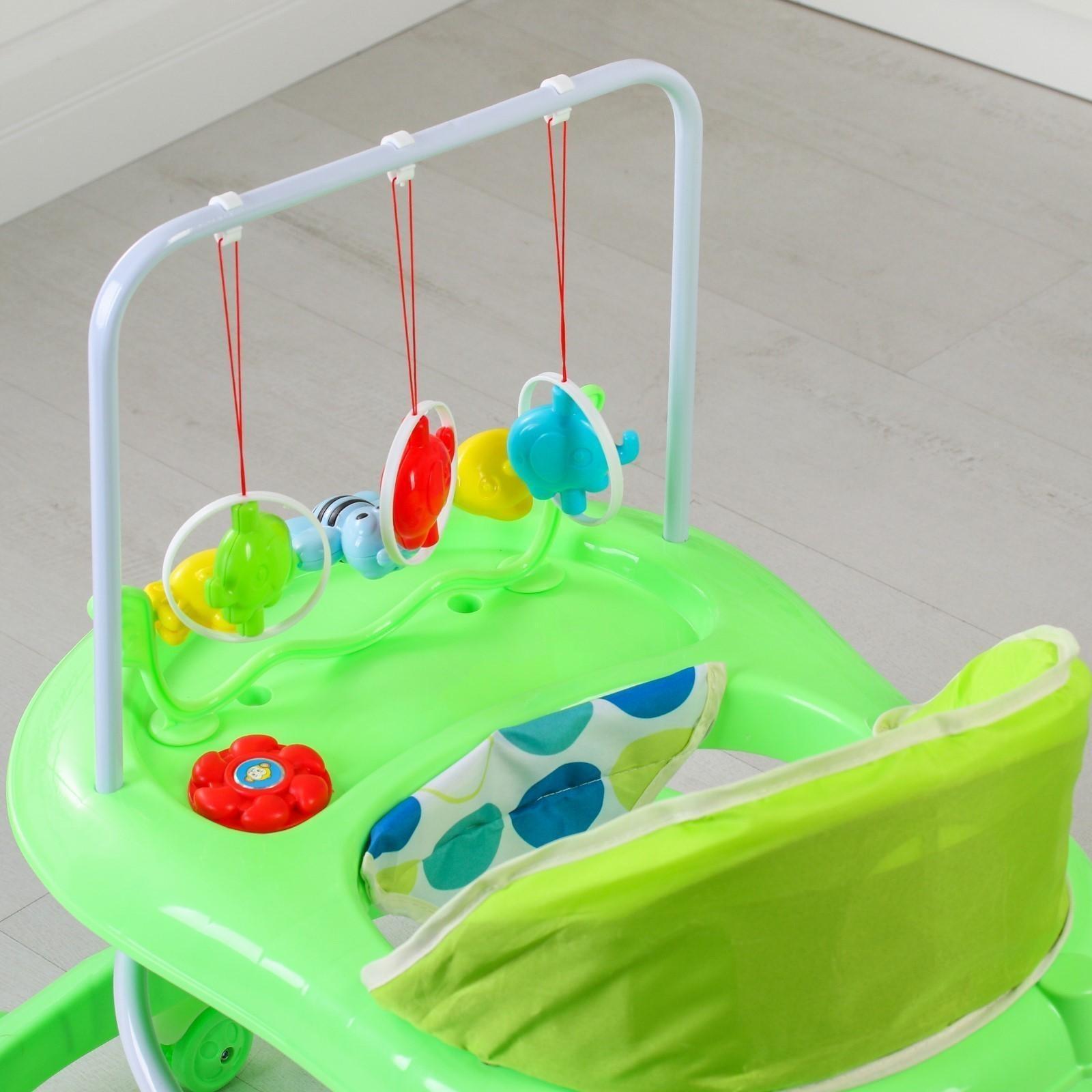 Ходунки «BUGGY», зеленый, 6 колес, муз., свет