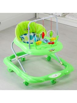 Ходунки «BUGGY», зеленый, 6 колес, муз., свет