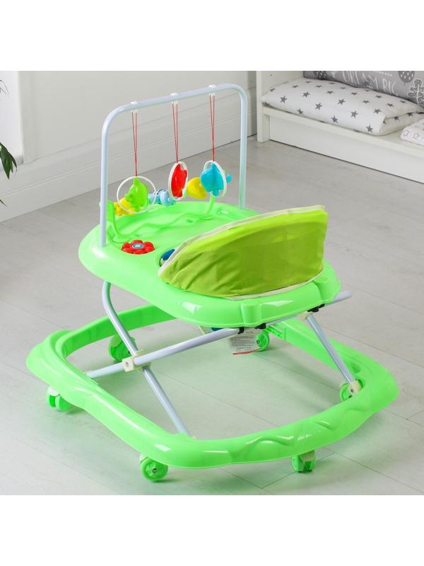 Ходунки «BUGGY», зеленый, 6 колес, муз., свет