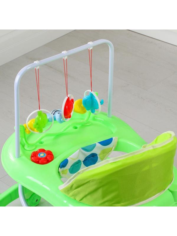 Ходунки «BUGGY», зеленый, 6 колес, муз., свет