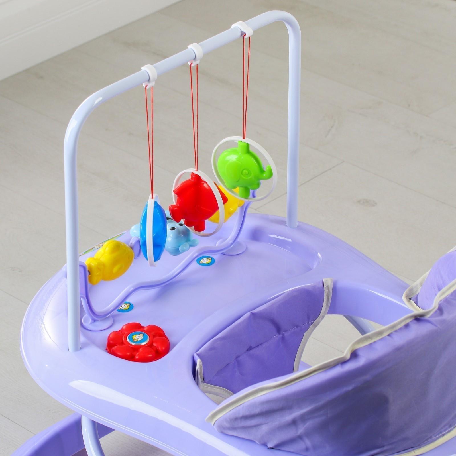 Ходунки «BUGGY C», фиолетовый, 6 силик. колес, муз., свет