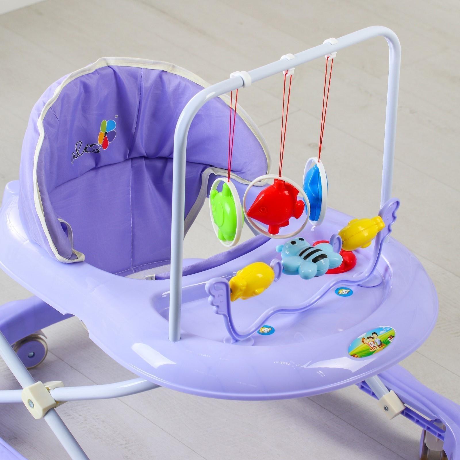 Ходунки «BUGGY C», фиолетовый, 6 силик. колес, муз., свет