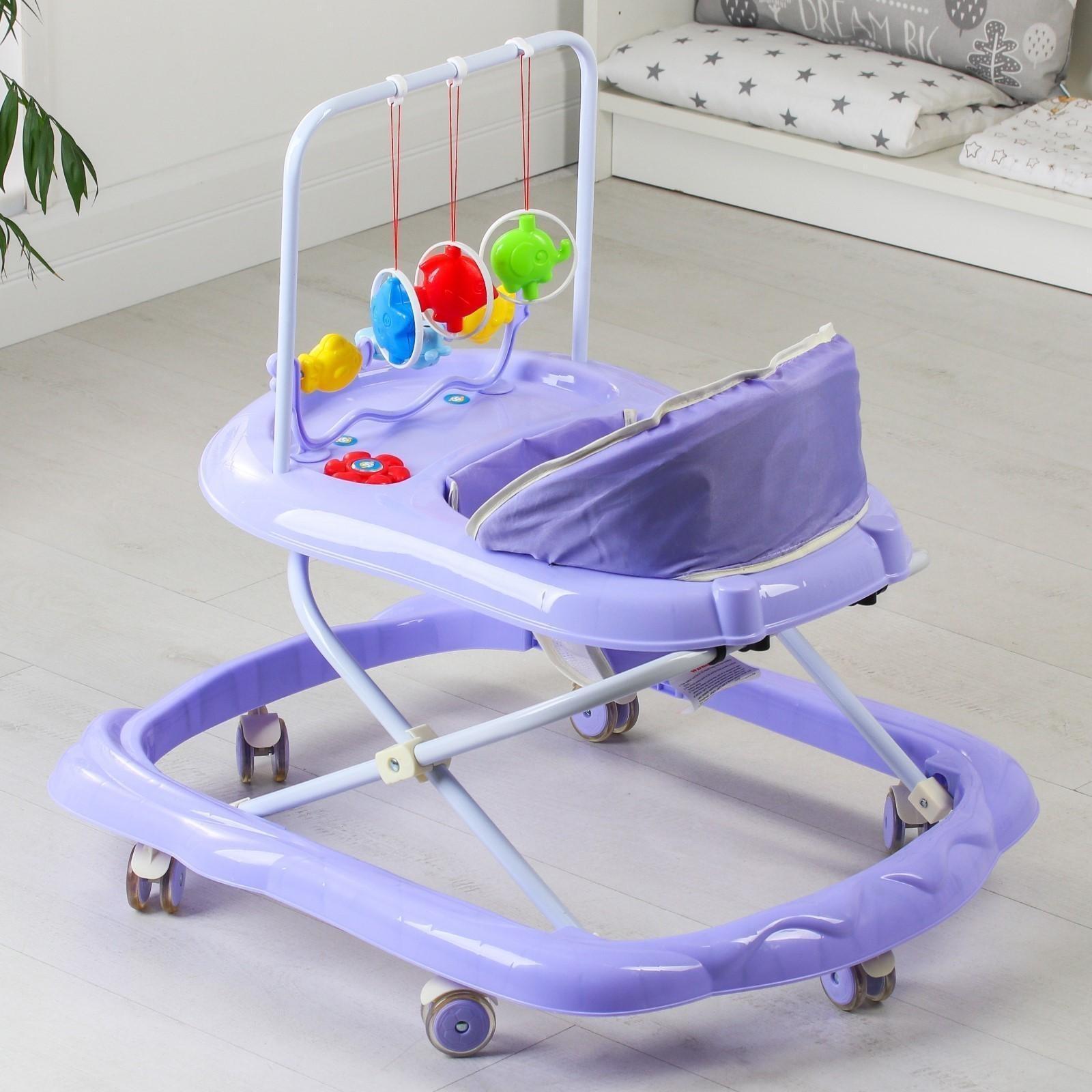 Ходунки «BUGGY C», фиолетовый, 6 силик. колес, муз., свет