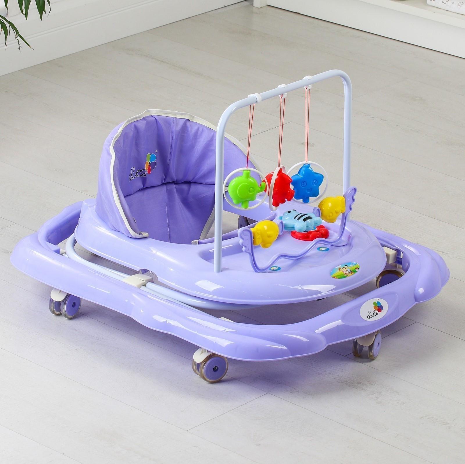 Ходунки «BUGGY C», фиолетовый, 6 силик. колес, муз., свет