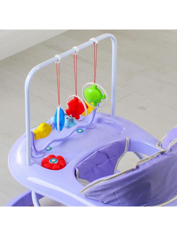 Ходунки «BUGGY C», фиолетовый, 6 силик. колес, муз., свет