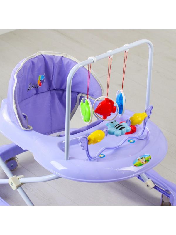 Ходунки «BUGGY C», фиолетовый, 6 силик. колес, муз., свет