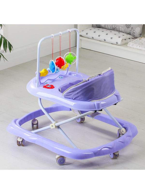 Ходунки «BUGGY C», фиолетовый, 6 силик. колес, муз., свет