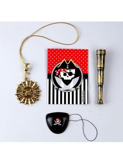 Карнавальный набор «Карамба», 4 предмета: наглазник,орден, подзорн. труба,кодекс
