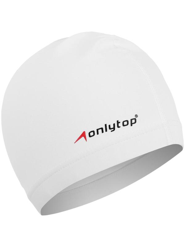 Шапочка для плавания ONLYTOP SWIM, взрослая, цвет белый, обхват 54-60 см