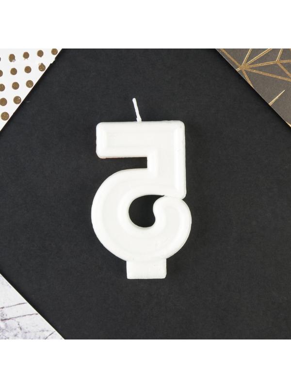 Свеча в торт цифра с цветным нанесением 5 