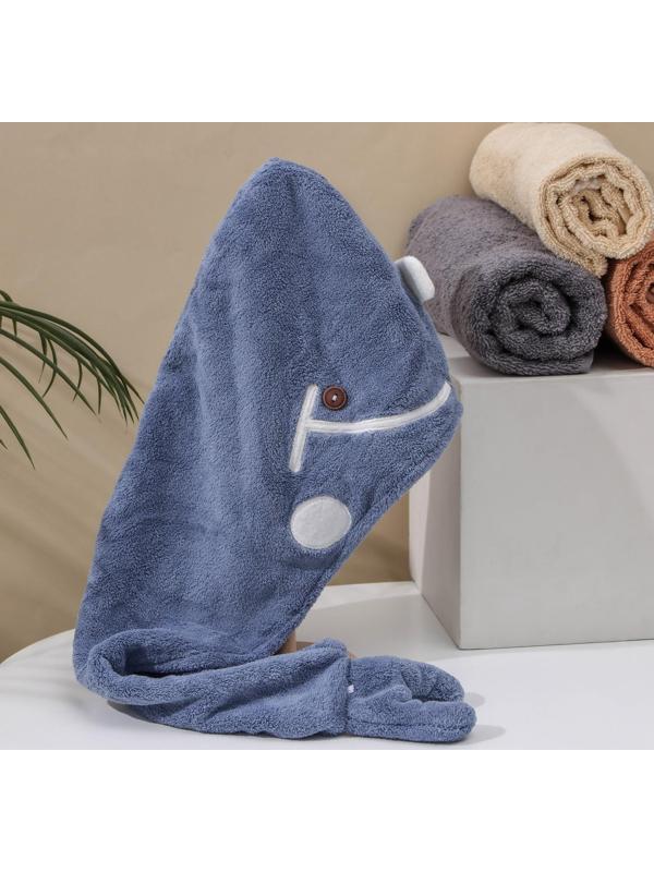 Чалма для сушки волос Доляна «Кит», микрофибра, цвет МИКС