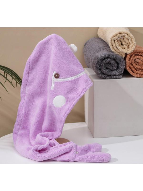 Чалма для сушки волос Доляна «Кит», микрофибра, цвет МИКС