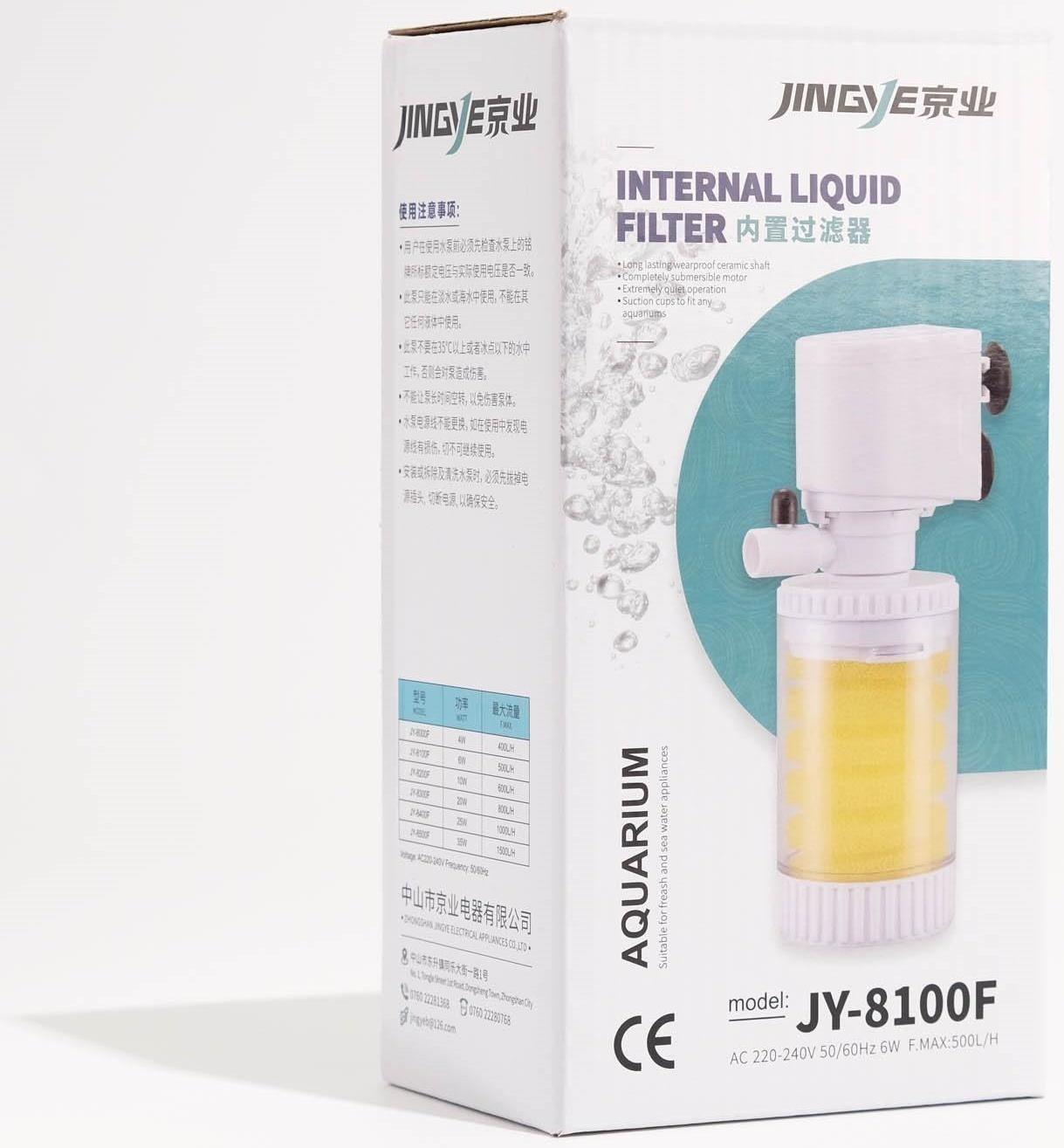 Фильтр внутренний JINGYE Bio, 500 л/ч, 6 Вт