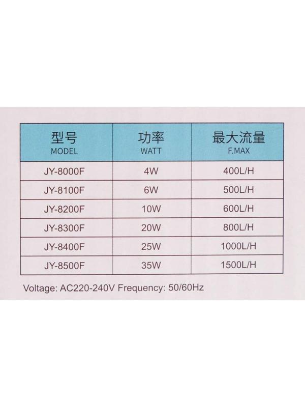 Фильтр внутренний JINGYE Bio, двухсекционный, 600 л/ч, 10 Вт