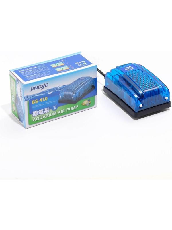 Компрессор JINGYE внешний, прозрачный корпус, 2 x 4 л/мин, 5 Вт