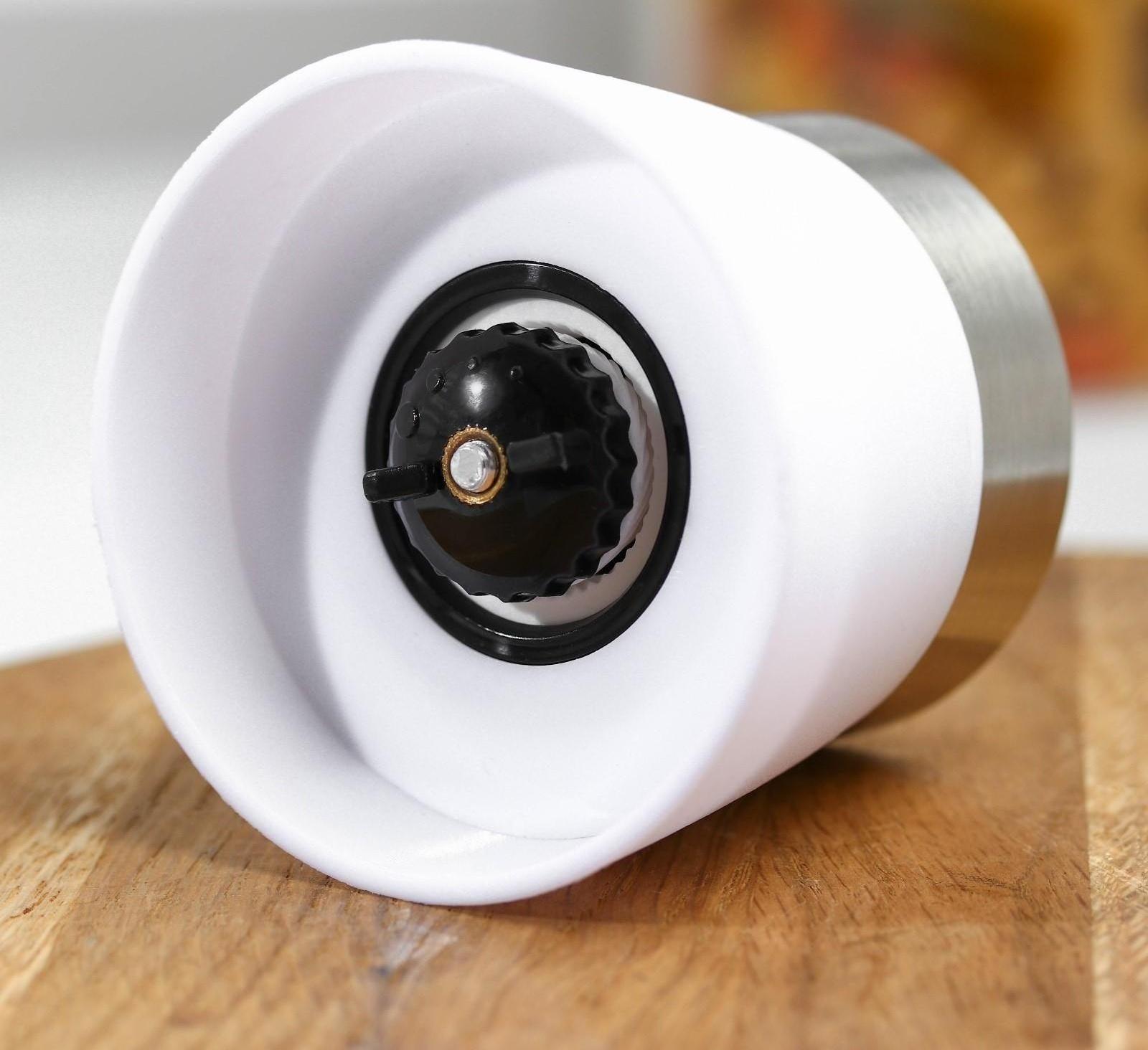 Мельница для специй «Модерн», 6,5×6,5×13 см, 180 мл, цвет белый