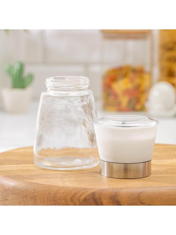 Мельница для специй «Модерн», 6,5×6,5×13 см, 180 мл, цвет белый