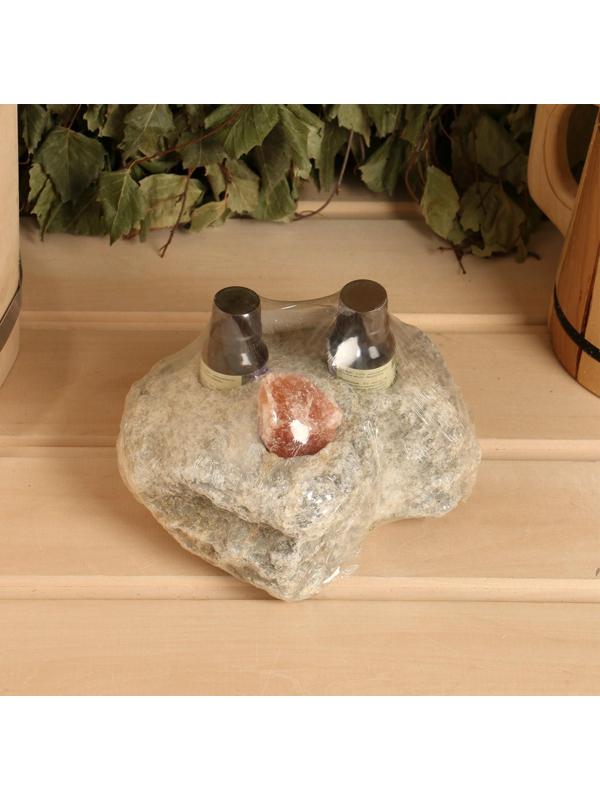 Ароманабор (испаритель, масло эфирное 2*15мл, гималайская соль) (Лаванда и эвкалипт)