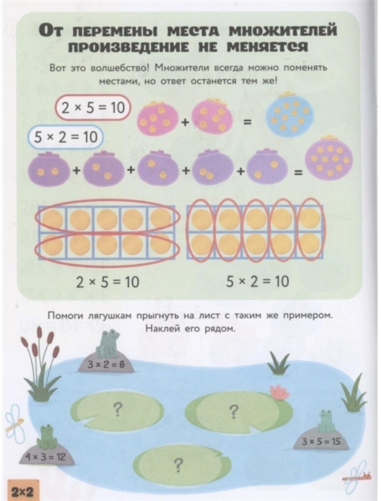 Интерактивная таблица умножения с наклейками